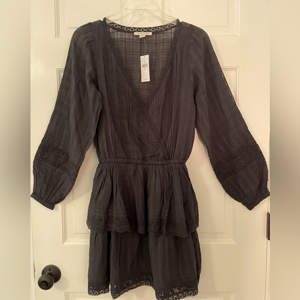 American Eagle NWT - S - cute short dress.  Color is a dark grey/blue.